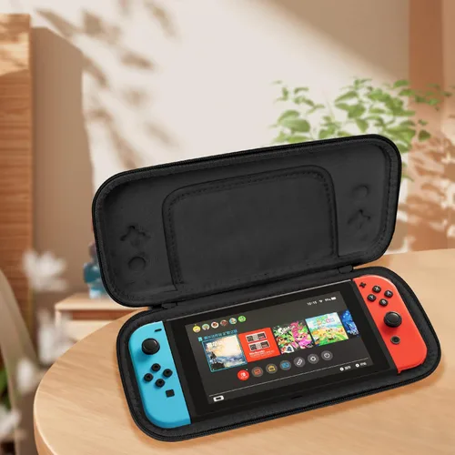 Vista 7 de Simfree Nintendo Switch portable case,Black nintendo switch case compatible with Nintendo SwitchSwitch OLED,fortnite switch bag,Carry Case for