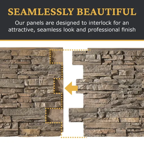 Vista 7 de AZ Faux Paneles de revestimiento de pared de poliuretano de alta densidad para decoración interior y exterior Panel de revestimiento de piedra