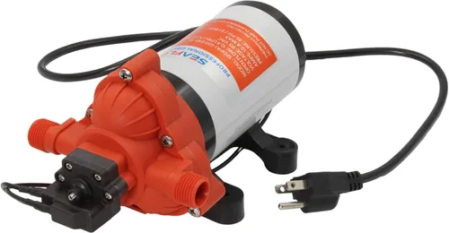 Vista 2 de SEAFLO Bomba de presión de agua serie 33 de 110 V CA – 115 V CA, 3.3 GPM, 45 PSI, auto cebado, interruptor de presión inteligente