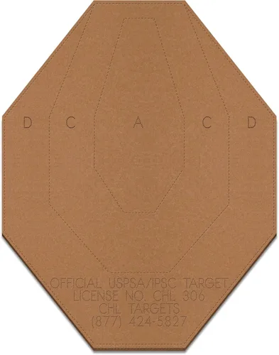 Vista 19 de Objetivos oficiales de cartón USPSA/IPSC, objetivo de torso para competición, objetivo de tiro de silueta, objetivos de cartón. Fabricado en EE. UU