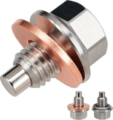Vista 7 de 1PC M12x1.25 bujía de drenaje de aceite de motor magnética de acero inoxidable para Nissan 370Z Altima Frontier GT-R Maxima Murano NV Pathfinder