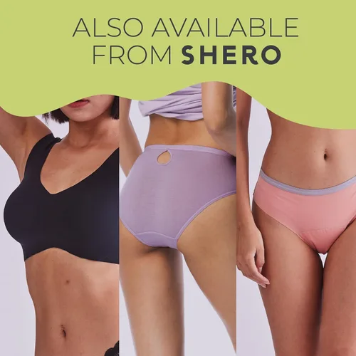Vista 6 de Shero Lace Thong Period - Maternity, Postpartum Panties, and Moisture Control Underwear for Women & Teens - 1 & 3 Pack