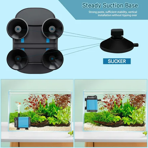 Vista 5 de LYPHARD AQUARIUMS Bomba de agua sumergible de 20 W, flujo de 320 GPH, alta elevación de 4 pies, bombas de estanque ultra silenciosas, bomba