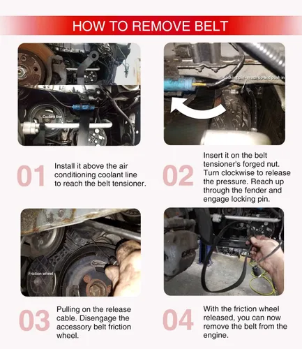 Vista 5 de sixcow Juego de 2 llaves tensoras de correa serpentina 1016 para todos los Mini Cooper 2007+ con motores N12, N14, N16, N18