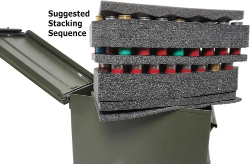 Vista 4 de Case Club Soporte de carcasa para escopeta de espuma de munición .50 Cal (precortado, celda cerrada, espuma de grado militar)