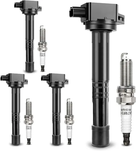 Vista 29 de Paquetes de bobinas de encendido UF549 y bujía doble de iridio 9029 compatibles con 2007-2019 Nissan Altima Versa Sentra Rogue Cube NV200 Pathfinder