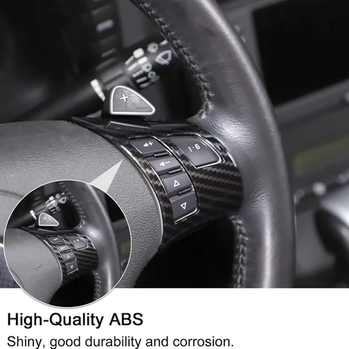 Vista 2 de PIUGILH Cubierta interior del marco del botón del coche para Corvette C6 Z06 ZR1 2005-2013 accesorios interiores, cubierta de decoración