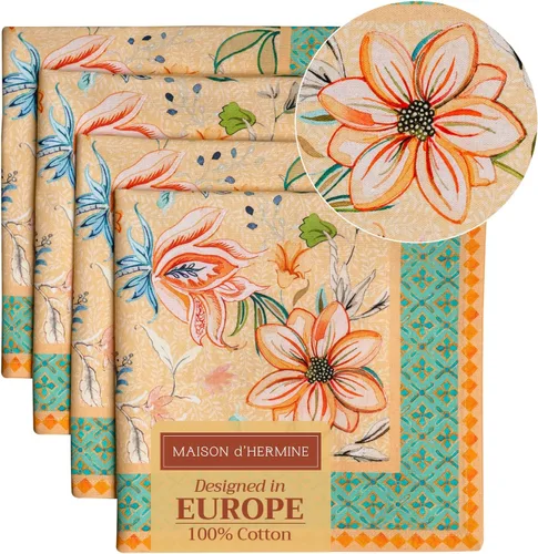 Vista 63 de Maison d' Hermine - Juego de 4 servilletas 100 % de tela de algodón lavable, decorar o regalar, hogar, cocina, comedor, fiestas de cóctel