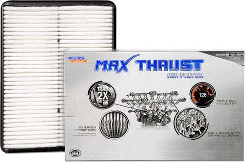 Vista 24 de Filtro de aire de motor Spearhead MPG Defense Max Thrust para vehículos de todo kilometraje, se adapta como el OEM, restaura MPG y aceleración