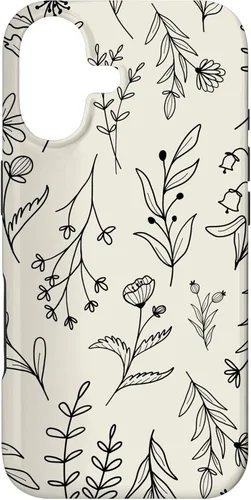 Vista 32 de Sand Beige Wildflower Floral Pattern Case for iPhone 16