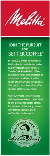 Vista 13 de Melitta - Filtros cónicos para café número 2, marrón natural, 100 unidades - Se adaptan a todas las cafeteras de cono de 2-6 tazas y cafeteras