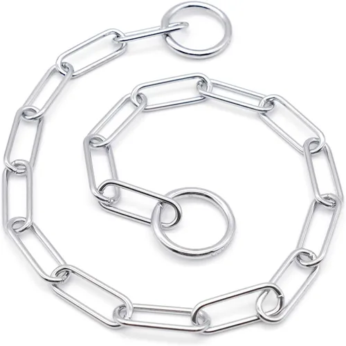 Vista 4 de Herm Sprenger - Collar de perro protector de piel de acero cromado - Enlace largo - Collar de entrenamiento profesional para perros pequeños