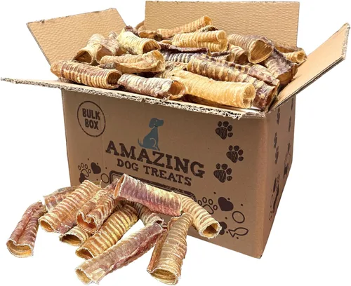 Vista 8 de Amazing Dog Treats - Masticables para perros con tráquea de carne de res de 6 pulgadas (5 piezas - 8 onzas) - Golosinas para perros de tráquea - SIN