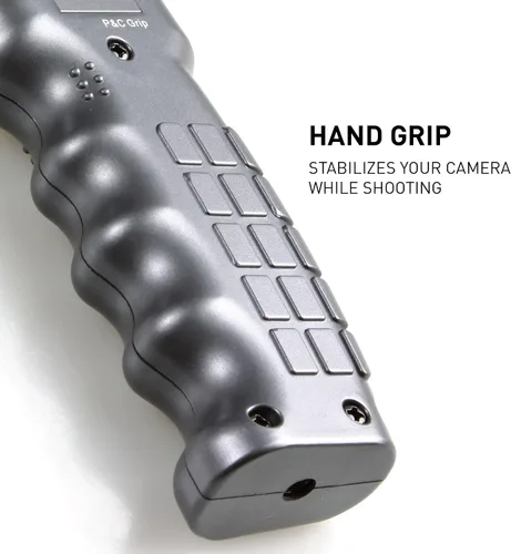 Vista 5 de Pistol Grip Plus solamente: mango con soporte de 1/4"-20 para cámara réflex digital sin espejo, cámara de acción y teléfono inteligente, mango