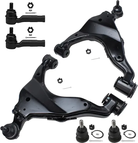 Vista 247 de Detroit Axle - Kit de extremo delantero RWD para Chrysler 300 Dodge Charge Challenger 2011-2019, 2 brazos de control inferiores traseros 2 rótulas