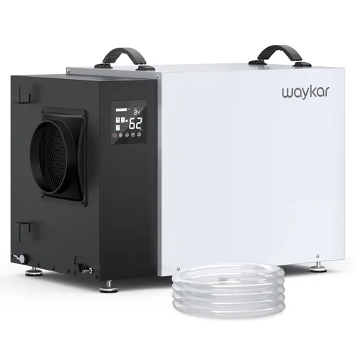 Vista 13 de Waykar Deshumidificador Energy Star de 70 pintas con manguera de drenaje, deshumidificador comercial para sótanos y hogar, para espacios de hasta