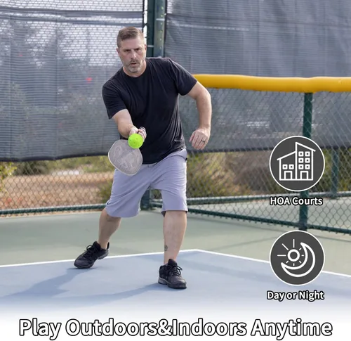 Vista 5 de MYKUJA Bolas de pickleball de espuma, bolas de espuma silenciosas para práctica de tenis y pickleball, bolas silenciosas para reducir el ruido