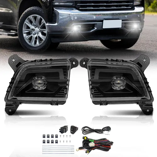 Vista 38 de Conjunto de luces antiniebla para Silverado 1999-2002 1500 2500/2001 2002 Silverado 1500HD 2500HD 3500/2000-2006 Tahoe Suburban 1500 2500