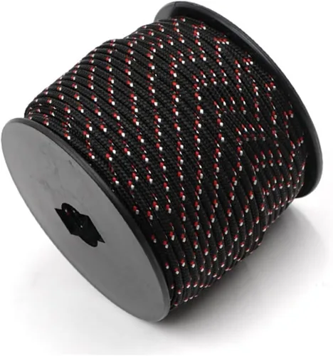 Vista 15 de Cuerda de nailon trenzada sólida de 1/8 pulgadas (3mm) de 164 pies, 5 hebras, paracord, cuerda delgada para manualidades, multiusos, resistente a