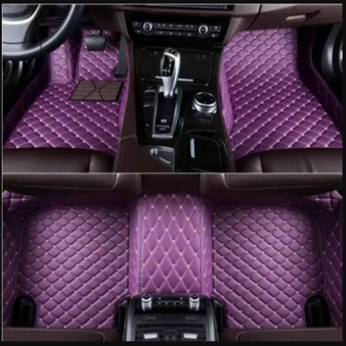 Vista 32 de Alfombrillas de lujo personalizadas para automóvil compatibles con Mercedes Benz todos los modelos 1998-2023 (beige)