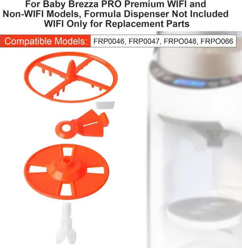 Vista 7 de 5 piezas de repuesto para Baby Brezza Formula Pro Advanced & WiFi Models Maker FRP0046 FRP0047 FRP0048 FRP0066, incluye raspador de goma agitando