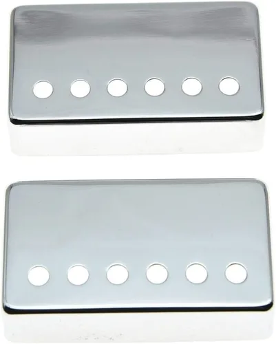 Vista 6 de KAISH Humbucker - Juego de 2 cubiertas de pastilla de guitarra Humbucker de latón 1.937 in/2.047 in con espacio entre postes cubierta de pastilla