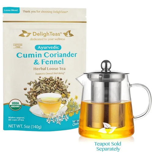Vista 8 de Comino ayurvédico a base de hierbas, té de cilantro e hinojo, té de desintoxicación orgánica, ayuda a controlar el peso y aliviar el estrés
