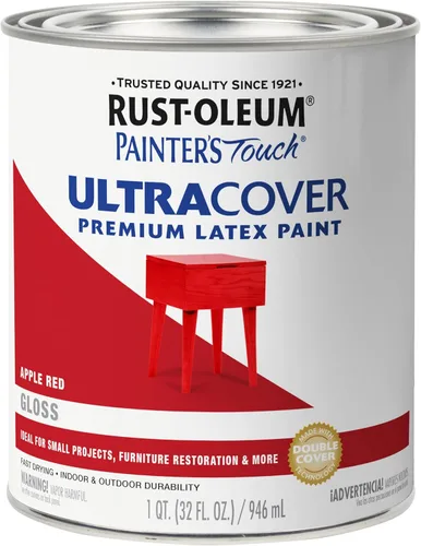 Vista 42 de Rust-Oleum 1922502-2PK Painter's Touch - Pintura de látex, cuarto de galón, azul marino brillante, 32 onzas líquidas (paquete de 2)