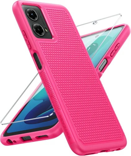 Vista 40 de FNTCASE Funda para Motorola Moto G-Power-5G-2024: funda protectora de doble capa resistente para teléfono celular a prueba de golpes con parte