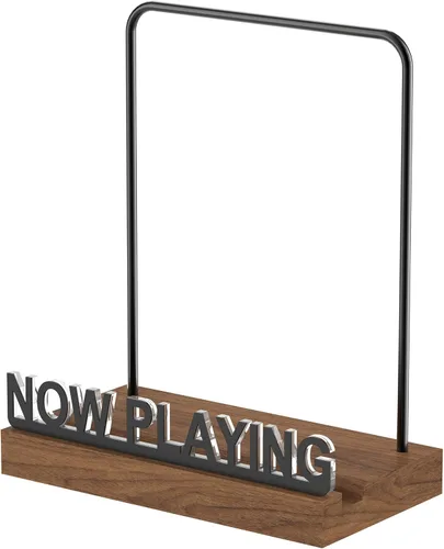 Vista 9 de KORRTFID Soporte de discos de vinilo Now Playing, soporte de exhibición de discos de vinilo con iluminación, soporte para almacenamiento de álbumes