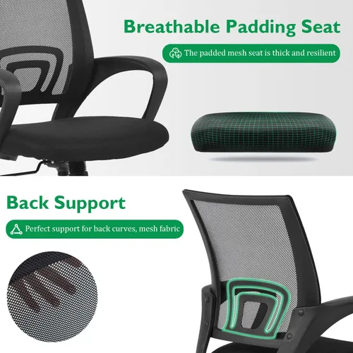 Vista 3 de PayLessHere Juego de escritorio y silla de oficina en casa de 32 pulgadas, escritorio para computadora de 32 pulgadas con silla de oficina