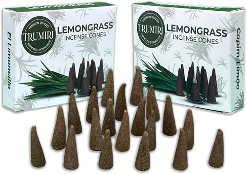 Vista 69 de TRUMIRI Incienso ámbar – Paquete de 20 conos (2 x 10) – Incienso de cono perfumado