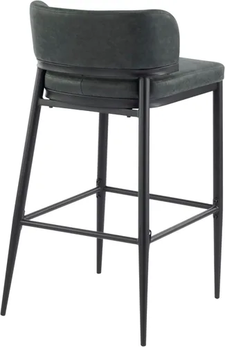 Vista 6 de Christopher Knight Home Ebany - Juego de 2 taburetes de bar con marco de metal, silla de cocina tapizada, sillas de bistró con respaldo curvado