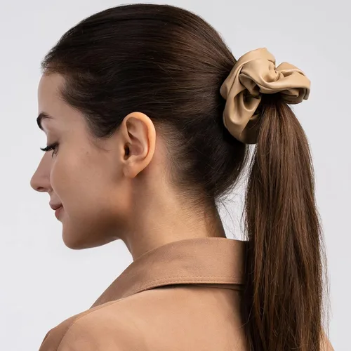 Vista 4 de Coleteros mate para el cabello, 6 piezas de coleteros de terciopelo para cabello grueso, ultra texturizados, suaves y mullidos, bandas