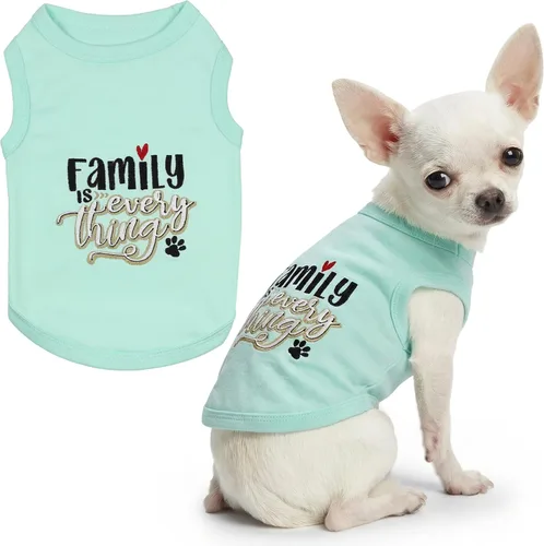 Vista 101 de Playera parisina para perros con palabras bordadas "I Love My Mommy" - 100% algodón, camiseta rosa para perros - Chaleco sin mangas para mascotas