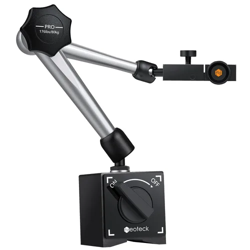 Vista 11 de Neoteck Base Magnética de Acero con Máximo Arrastre de 132lbs/60kg para Indicador de Dial Digital con Orificio de Sujeción de 3/8 Pulgadas (9.52mm)