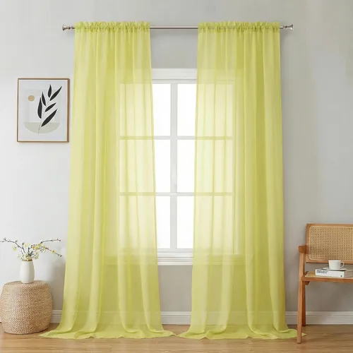 Vista 147 de Aiyufeng 2 paneles de cenefa transparente negra de 14 pulgadas de largo, cortinas cortas para dormitorio, cortinas de cocina para ventana pequeña