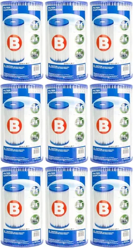 Vista 14 de Intex Pool Easy Set - Cartucho de bomba de filtro de repuesto tipo B (paquete de 12) 29005E