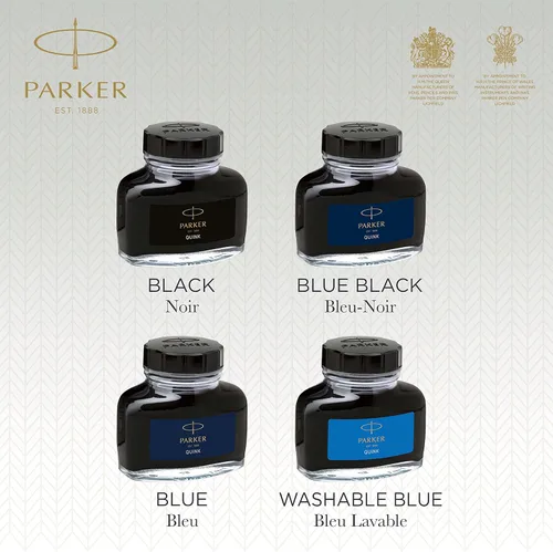 Vista 7 de Parker Pluma Estilográfica Tinta Quink Embotellada Líquida, 1.9 fl oz, en una Caja - Azul