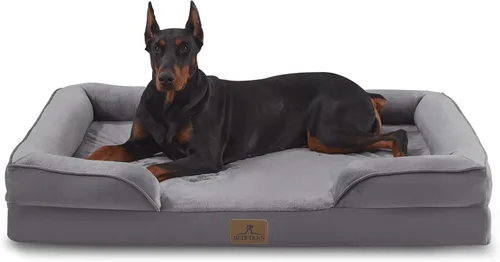 Vista 35 de Bedfolks Cama ortopédica para perros extra pequeña, sofá cama impermeable para perros y gatos pequeños, sofá cama de espuma de huevo para mascotas
