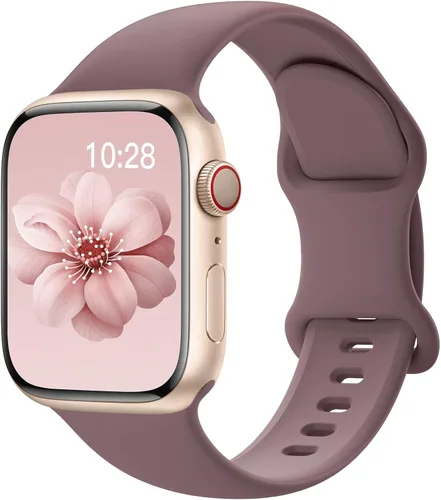 Vista 14 de SuperNaNa - Correa de silicona deportiva compatible con bandas de Apple Watch de 40mm 38mm 41mm 44mm 45mm 42mm 49mm, unisex, correa de muñeca
