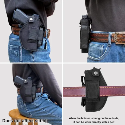 Vista 6 de Fundas de pistola IWB/OWB Compatible con: Glock 19 17 26 43/G2C G3C/Sig P320/M&P 9mm 40/45/380 /Security 9/Hellcat