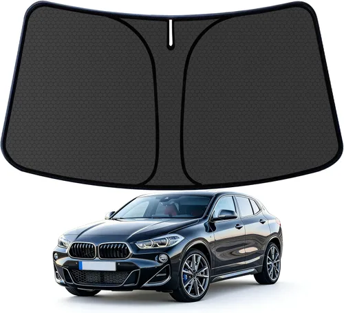 Vista 38 de X1 F48 Parasol plegable personalizado para parabrisas para 2016 2017 2018 2019 2020 2021 2022 X1 F48 Protector de sol para ventana delantera