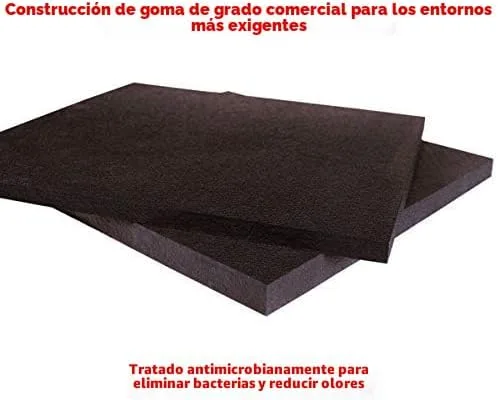 Vista 3 de American Floor Mats Ultimate - Tapetes de gimnasio independientes, sólidos en negro, 3' x 4' - 1/4" de espesor Sólido Negro