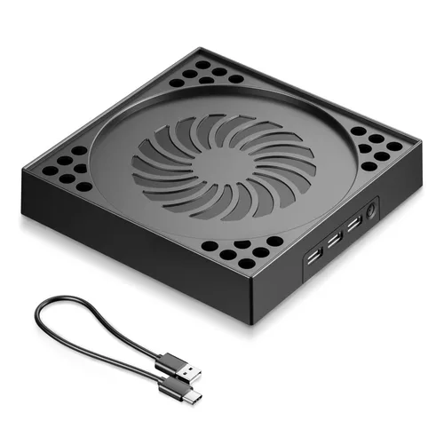 Vista 8 de TESSGO Xbox Series X Cooling Fan with 4000-5300 RPM, Low Noise Console Cooler Turbo Temperature Control Fan Standing Mount Cooling System for XSX
