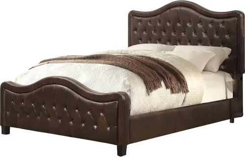 Vista 49 de Rosevera Turin Linen - Cama tapizada con paneles y cabecero capitonado con botones ajustables para dormitorio, tamaño Queen, color gris