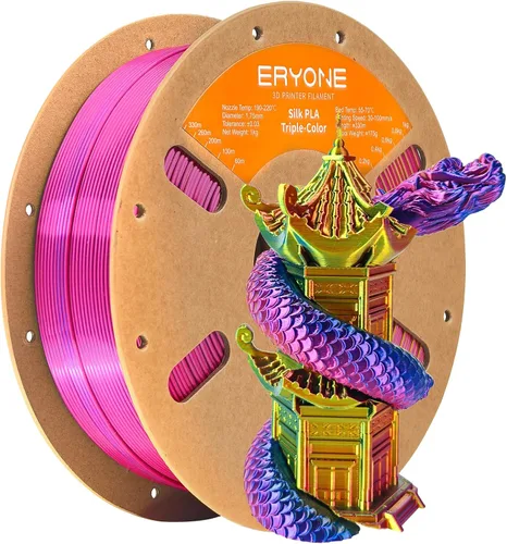 Vista 23 de ERYONE Filamento de ácido poliláctico (PLA) de seda para impresora 3D, de 1.75 mm +/- 0.03 mm, carrete de 1 kg (2.2 libras), verde esmeralda seda