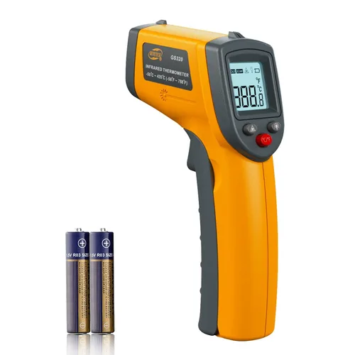 Vista 9 de Termómetro infrarrojo, pistola de temperatura digital para cocinar -58~752 ℉, con emisividad ajustable y medida de temperatura máxima, mínima