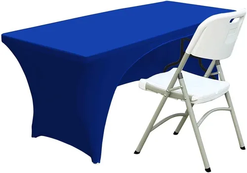 Vista 14 de ABCCANOPY - Mantel elástico de 1,2 m para mesa, ajustado, con parte trasera abierta, lavable, salvamanteles para mesas rectangulares, color negro