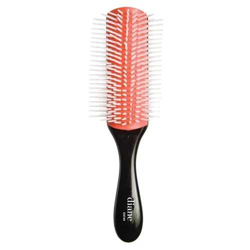 Vista 13 de Diane Cepillo de nylon con punta de clavos para peinar el cabello para desenredar, separar, dar forma y definir cabello húmedo grueso o rizado, se